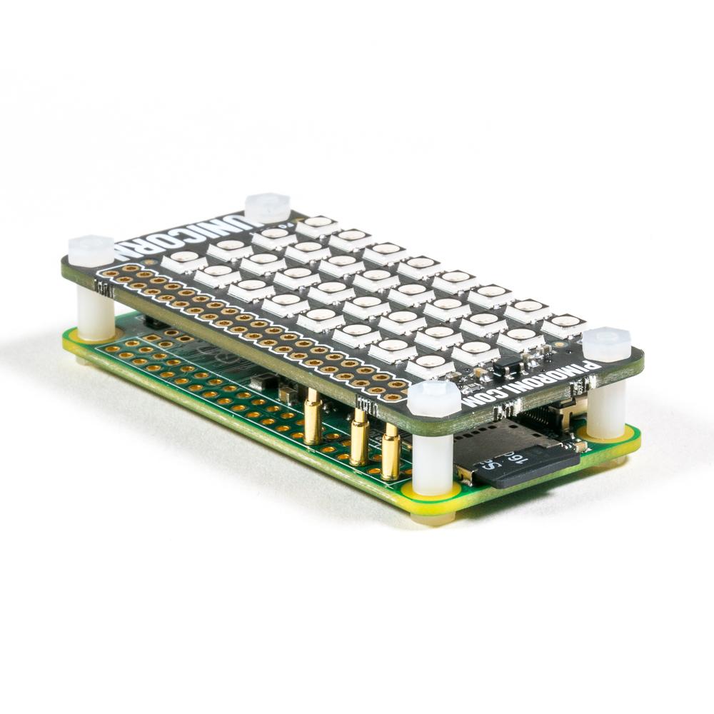Pogo-a-go-go Solderless GPIO Pogo Pins - Fit a pHAT fiddle-free! These solderless pogo GPIO pins, nuts, bolts, and spacers make fitting a pHAT to your Pi Zero (or Zero W) super-quick and easy. Pogo-a-go-go!