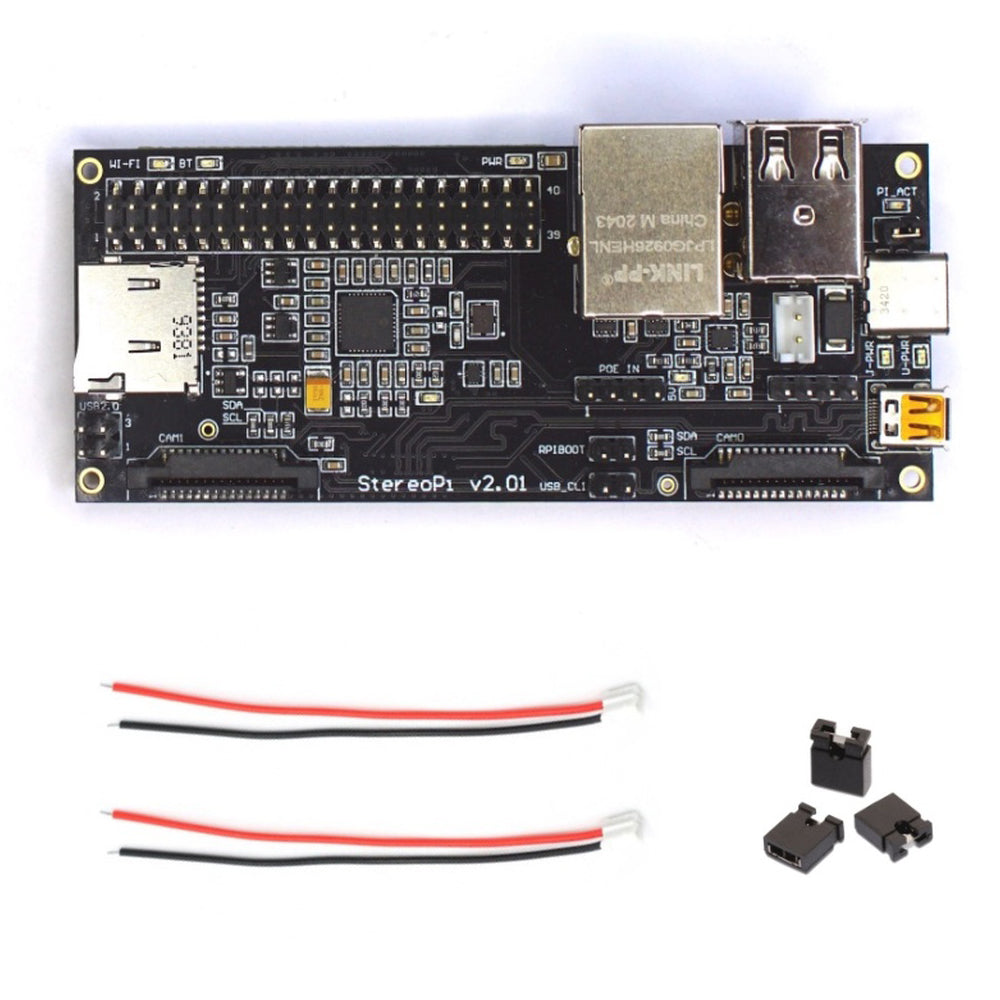 StereoPi v2 Standard - The world of stereoscopic video awaits! This board is the ultimate interface between two cameras and a Raspberry Pi Compute Module 4.