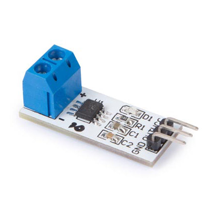 Current Sensor ACS712 Module - 20 A - This current sensor module guarantees precise measuring for commercial systems. Especially designed for easy installation. Can be used for motor control, load detection, overcurrent.