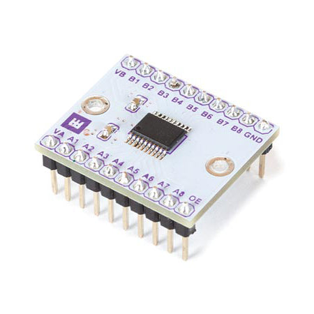 Logic Level Shifter Module - The Whadda logic level shifter module provides 8 logic conversion channels to enable microcontrollers, sensors and modules with different logic level voltages to communicate with each other.
