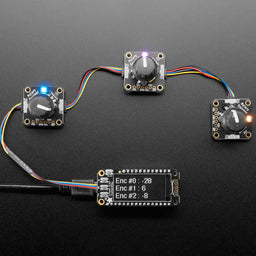 An image of Adafruit I2C QT Rotary Encoder Breakout with NeoPixel