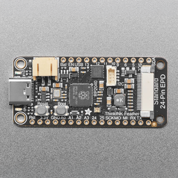 An image of Adafruit RP2040 Feather ThinkInk for 24-pin E-Paper Displays - STEMMA QT