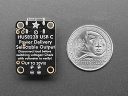 An image of Adafruit USB Type C Power Delivery Dummy - I2C or Switchable - HUSB238