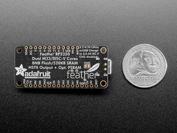 An image of Adafruit Feather RP2350 with HSTX Port and 8MB PSRAM