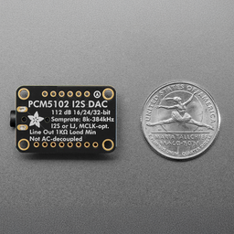 Adafruit PCM5102 I2S DAC with Line Level Output - 112dB SNR
