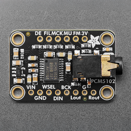 Adafruit PCM5102 I2S DAC with Line Level Output - 112dB SNR
