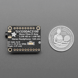 An image of Adafruit TLV320DAC3100 - I2S DAC with Headphone and Speaker Out