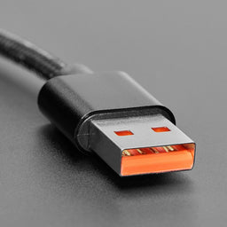 An image of Black Woven USB C to USB A Cable - 2 meters long