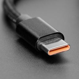 An image of Black Woven USB C to USB A Cable - 2 meters long