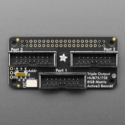 An image of Adafruit Triple LED Matrix Bonnet for Raspberry Pi - For HUB75