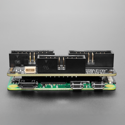 An image of Adafruit Triple LED Matrix Bonnet for Raspberry Pi - For HUB75