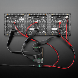 An image of Adafruit Triple LED Matrix Bonnet for Raspberry Pi - For HUB75