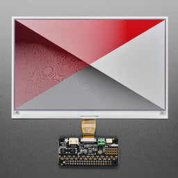 An image of Adafruit E-Ink Bonnet for Raspberry Pi - 24-pin E-Paper Displays