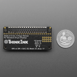 An image of Adafruit E-Ink Bonnet for Raspberry Pi - 24-pin E-Paper Displays