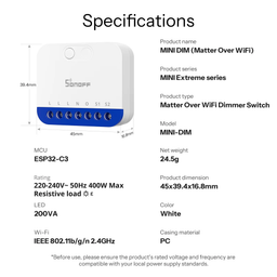 An image of Sonoff Smart Dimmer Switch (Matter)