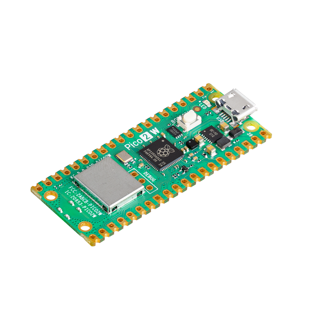 Raspberry Pi Pico 2 W - A low cost, high-performance, secure microcontroller board built around Raspberry Pi's souped up new chip - RP2350.