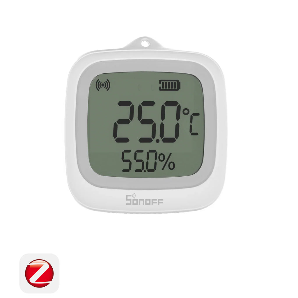Sonoff Waterproof Zigbee LCD Smart Temperature Humidity Sensor - This Zigbee Temperature and Humidity Sensor is IP65 rated so it can be used to monitor outdoor conditions or in damp or dusty environments.