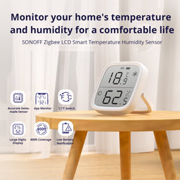 An image of Sonoff Zigbee LCD Smart Temperature Humidity Sensor