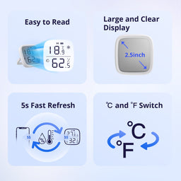 An image of Sonoff Zigbee LCD Smart Temperature Humidity Sensor