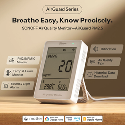 An image of Sonoff AirGuard PM2.5/PM10 Matter Air Quality Monitor