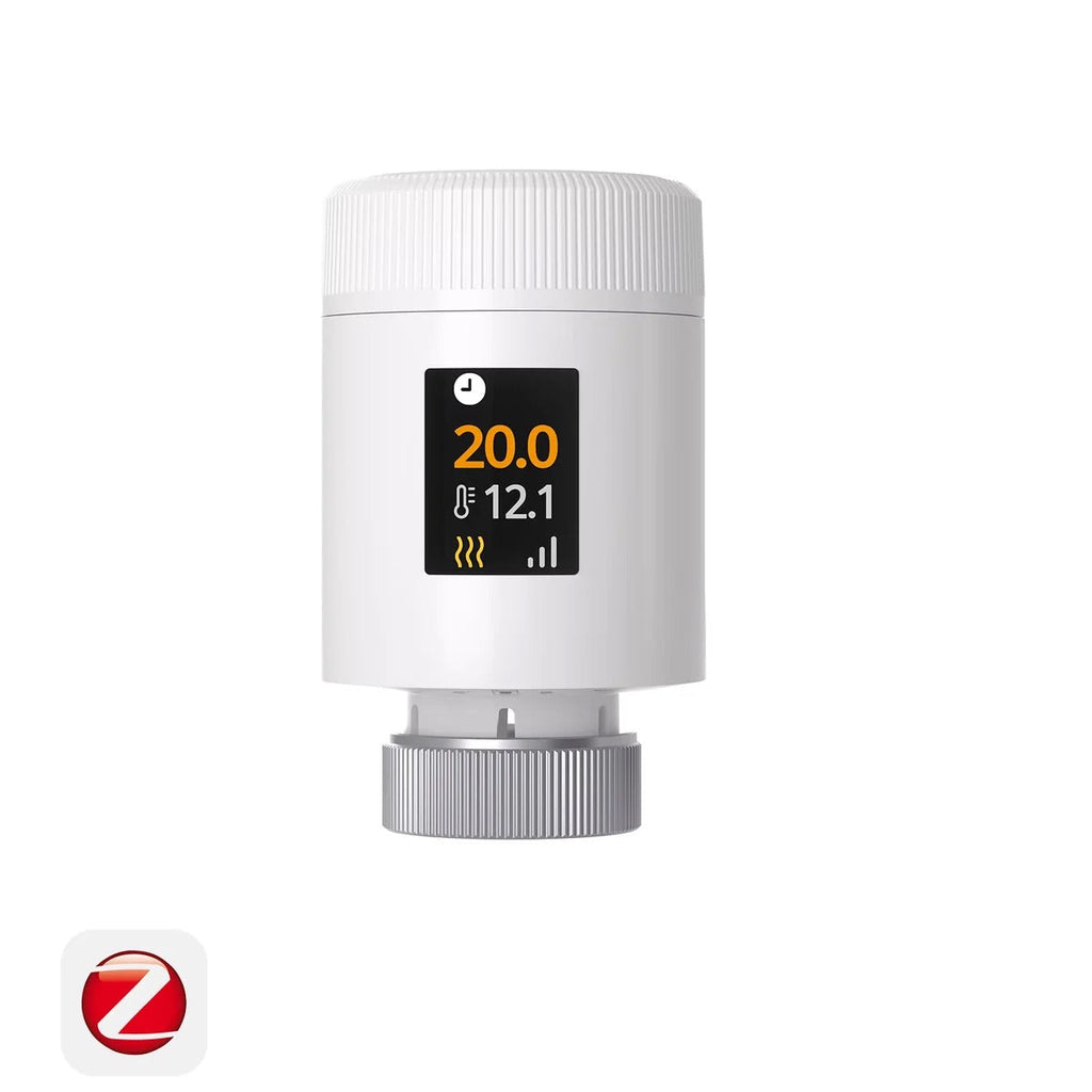 Sonoff Gen2 Zigbee Thermostatic Radiator Valve - A compact smart TRV with a bright colour screen - heat the rooms you're using, not the ones you're not.