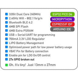 An image of TinyPICO Nano - ESP32 Module