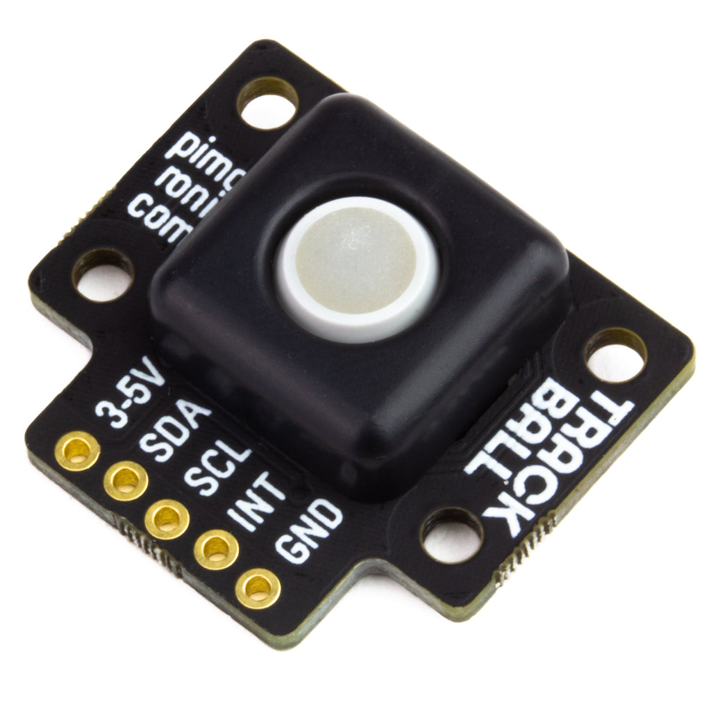 Trackball Breakout - A tiny, RGBW-illuminated, clickable Trackball Breakout that's perfect for adding navigation or control to your Raspberry Pi or Raspberry Pi Pico projects.