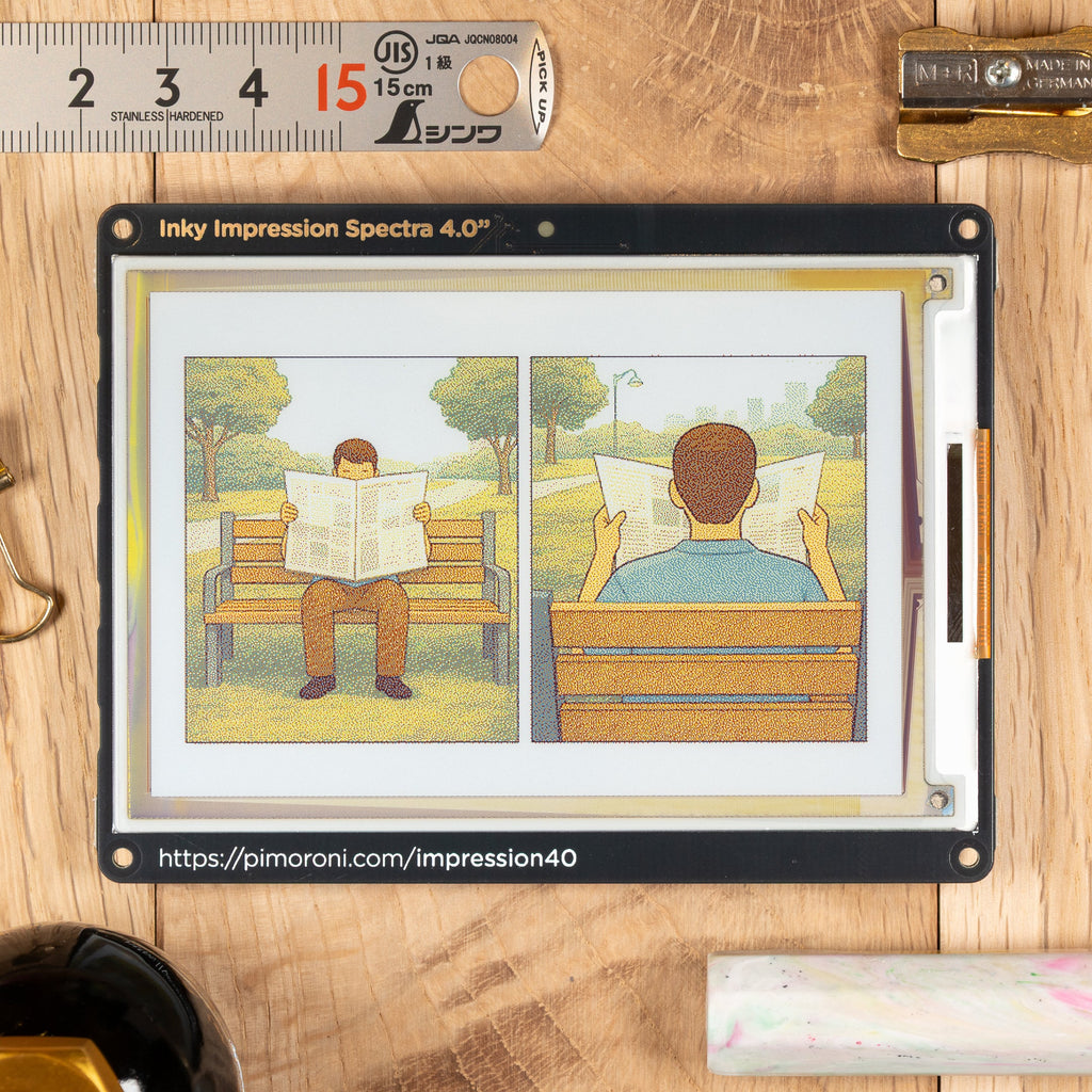 Inky Impression - Beautiful, colour E Ink® / ePaper displays for use with Raspberry Pi computers.