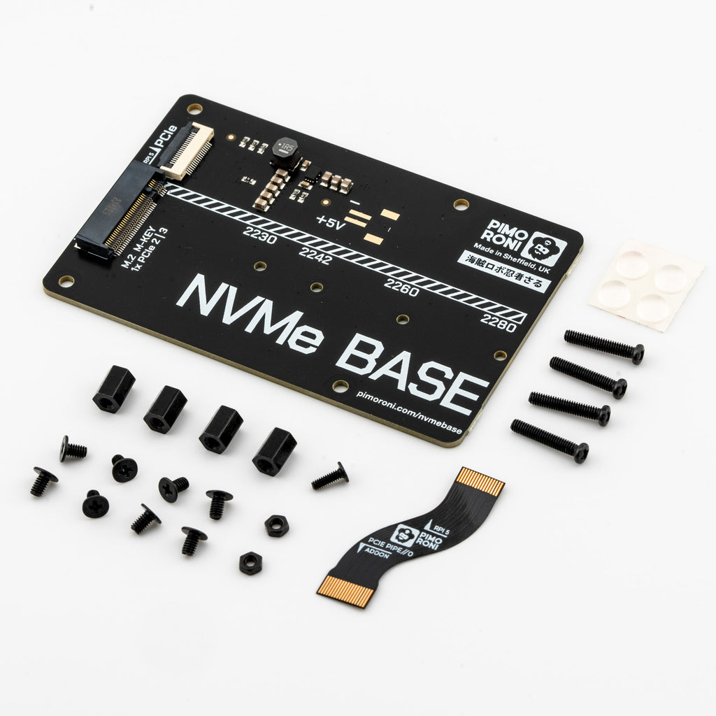 NVMe Base for Raspberry Pi 5 - Add super-fast storage to your Raspberry Pi 5 allowing for lightning fast boots, NAS use, and snappy applications!
