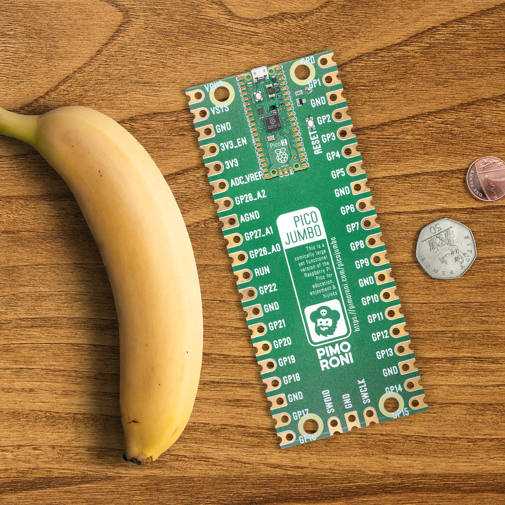 Pico Jumbo (Pico 2 Aboard) - A hilariously oversized but fully functional Raspberry Pi Pico 2 for demos, japes and shenanigans.