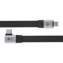 An image of Flat USB-C to USB-C Sideways Right Angle Cable
