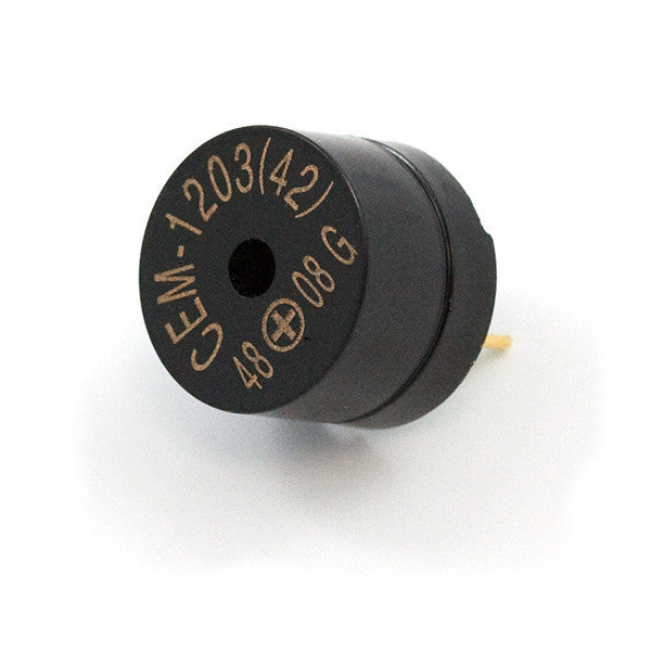 Mini Speaker - PC Mount 12mm 2.048kHz - This is a small 12mm round speaker that operates around the audible 2kHz range. You can use these speakers to create simple music or user interfaces.