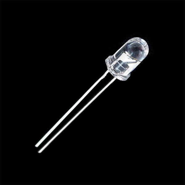 LED - Infrared - This is a very simple, clear infrared LED. Operating at 940nm these work well for generic IR systems including remote control and touch-less object sensing.