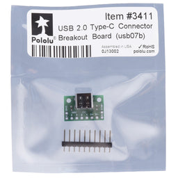 USB 2.0 Type-C Connector Breakout Board (usb07b)