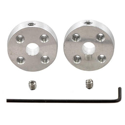 An image of Pololu Universal Aluminum Mounting Hub for 5mm Shaft, #4-40 Holes (2-Pack)