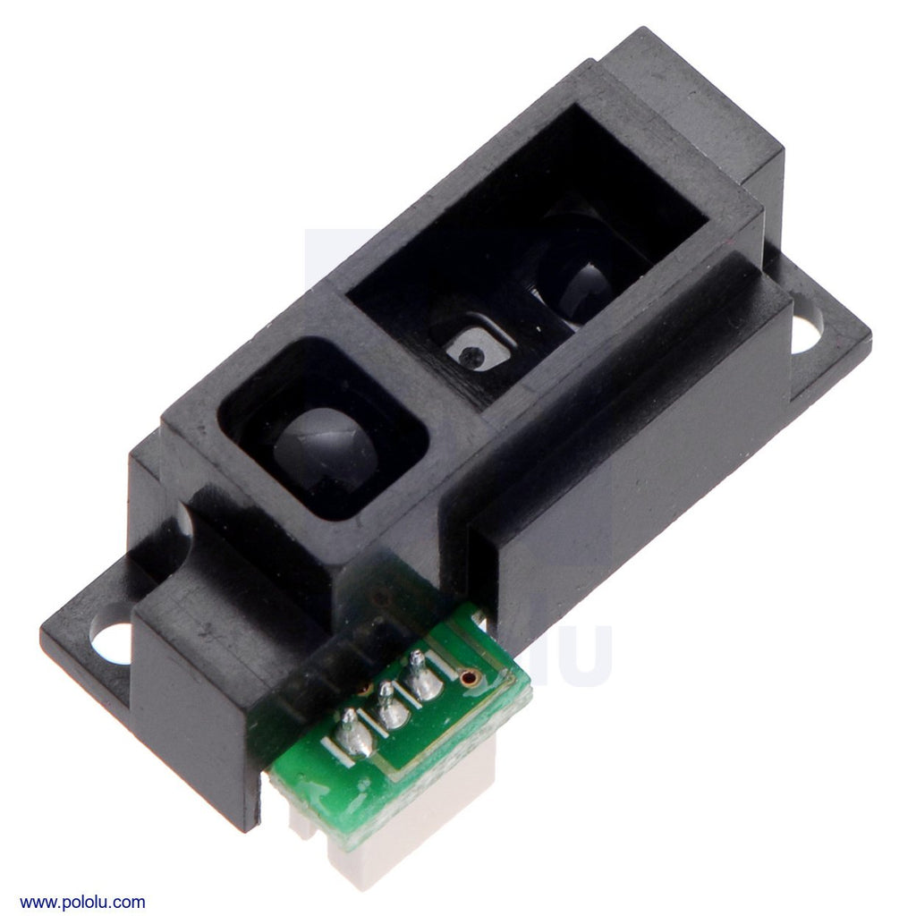 Sharp GP2Y0A51SK0F Analog Distance Sensor 2-15cm - The GP2Y0A51SK0F is the shortest-range Sharp analog distance sensor we carry, featuring a detection range of 0.8″ to 6″ (2 cm to 15 cm).