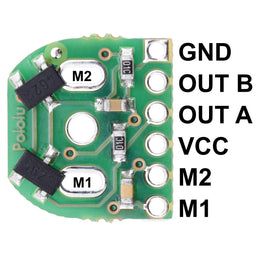 An image of Magnetic Encoder Pair Kit for Micro Metal Gearmotors, 12 CPR, 2.7-18V (HPCB compatible)