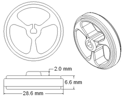 An image of Pololu Wheel 32x7mm Pair