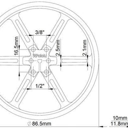 Pololu Wheel 90x10mm Pair