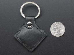 An image of MiFare Classic (13.56MHz RFID/NFC) Leather Keychain Fob - 1KB