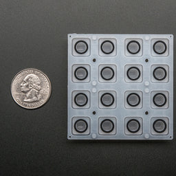 An image of Silicone Elastomer 4x4 Button Keypad - for 3mm LEDs