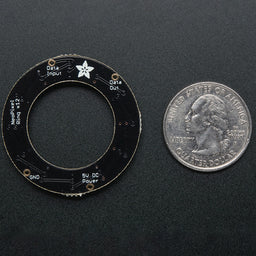 An image of Adafruit NeoPixel Ring - 5050 RGB LED with Integrated Drivers
