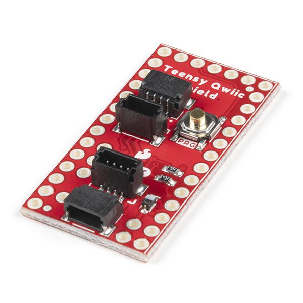 SparkFun Qwiic Shield for Teensy - The SparkFun Qwiic Shield for Teensy provides you with a quick and easy way to enter into SparkFun's Qwiic ecosystem with your Teensy boards.
