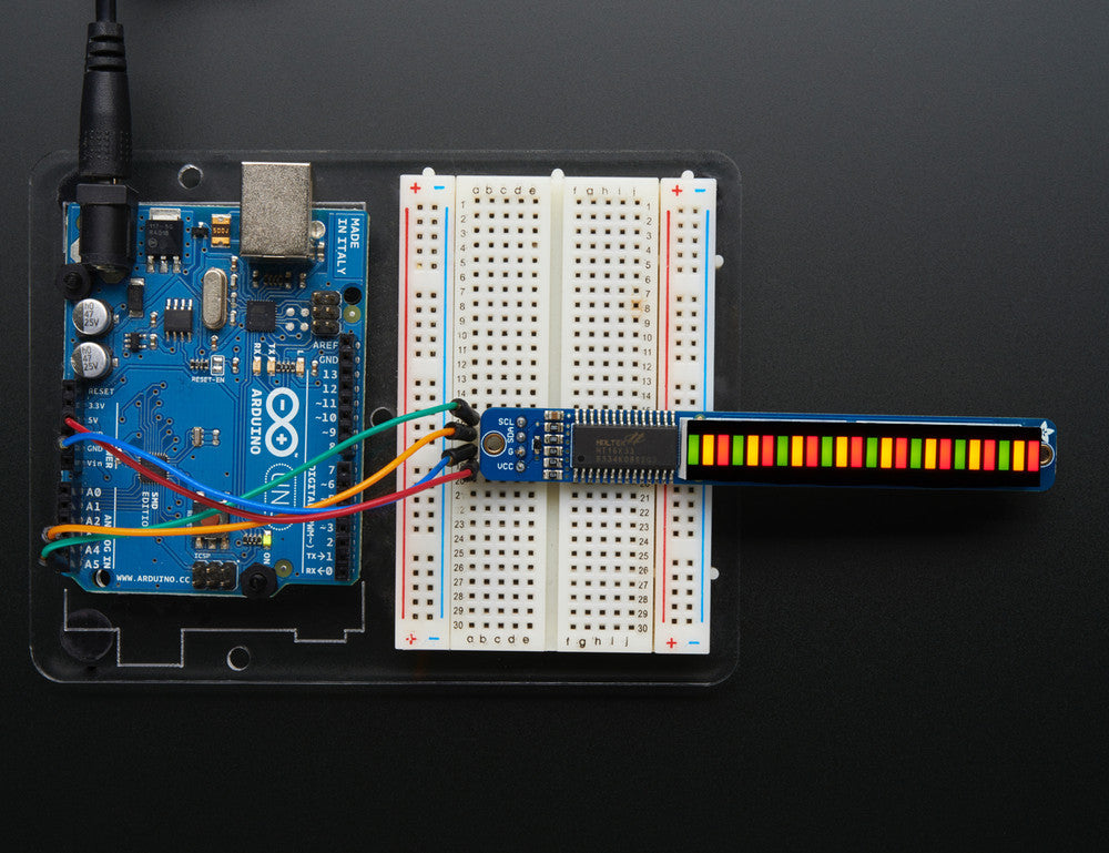 Adafruit Bi-Color (Red/Green) 24-Bar Bargraph w/I2C Backpack Kit ...