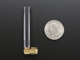 An image of Right-angle Mini GSM/Cellular Quad-Band Antenna - 2dBi SMA Plug