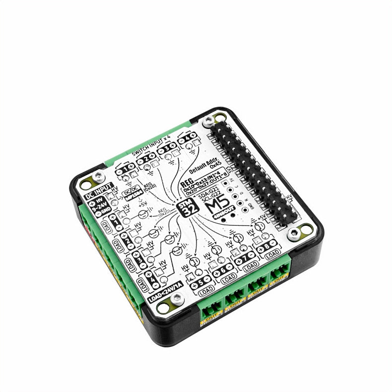 4IN8OUT Multi-channel DC Drive Module (STM32F030) - MODULE 13.2 4IN8OUT is a '4-Channel Passive Input/Switch + 8-Channel MOS Drive Output' drive module.