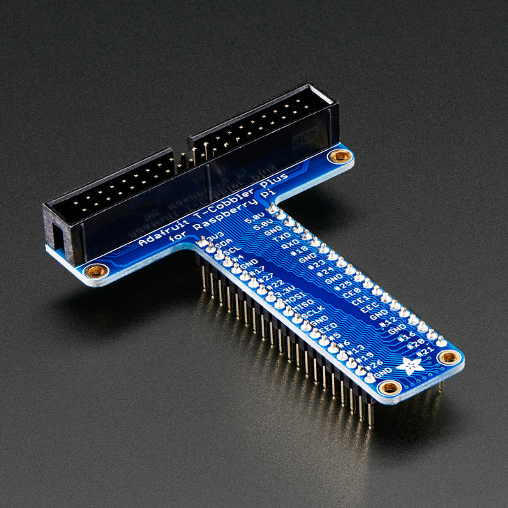 Assembled Pi T-Cobbler Plus - GPIO Breakout - Pi A+, B+, Pi 2/3/4, Zero - This is the assembled version of the Pi T-Cobbler Plus. It only works with the Raspberry Pi Model Zero, A+, B+, Pi 2, Pi 3, Pi 4! (Any Pi with 2x20 connector)