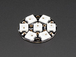 An image of Adafruit NeoPixel Jewel - 7 x WS2812 5050 RGB LED with Integrated Drivers