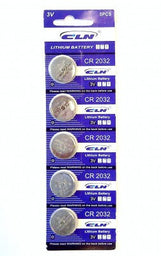 CLN Lithium 3V Coin Cell CR2032 - Pack of 5