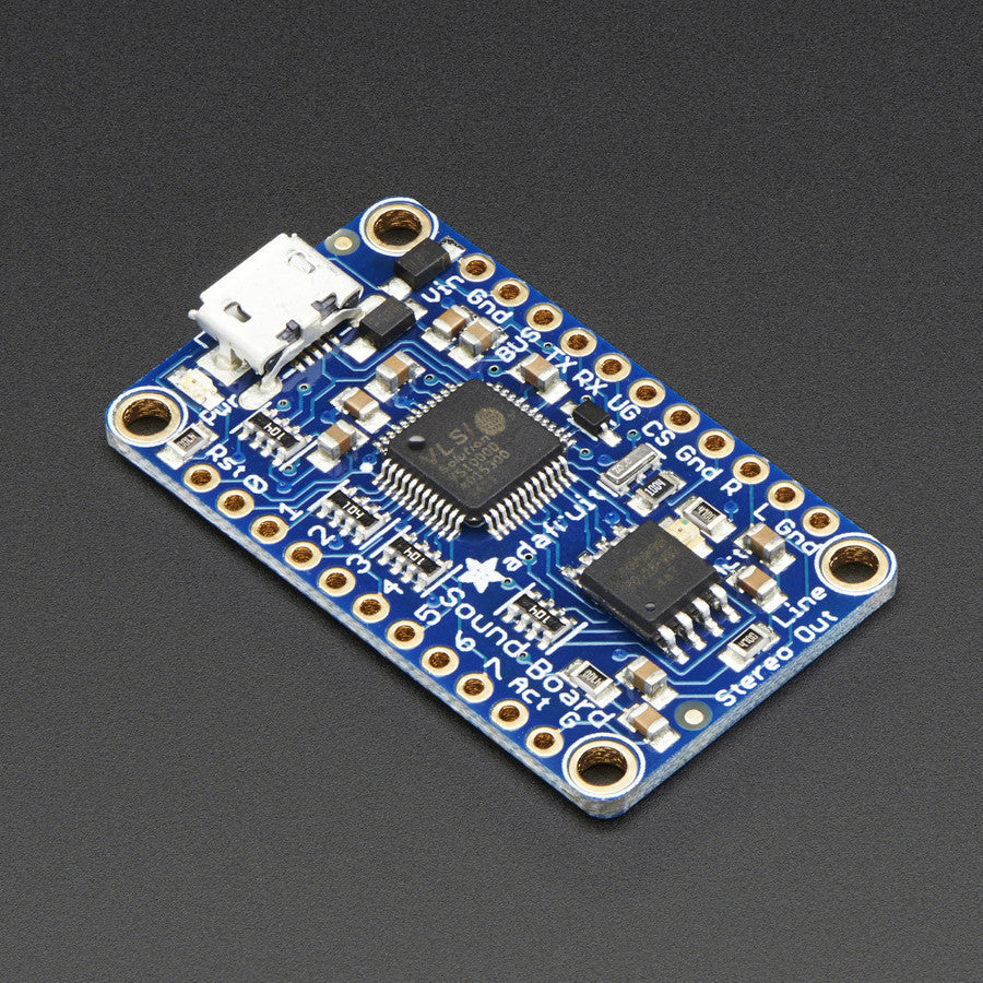 Adafruit Audio FX Mini Sound Board - WAV/OGG Trigger - Would you like to add audio/sound effects to your next project, without an Arduino+Shield?